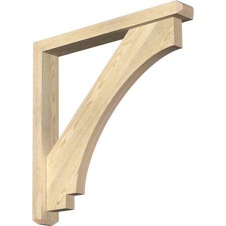 Ekena Millwork Imperial Craftsman Rough Sawn Bracket w/ Offset Brace, Douglas Fir, 4"W x 30"D x 30"H BKT0402X30X30IMP04RDF